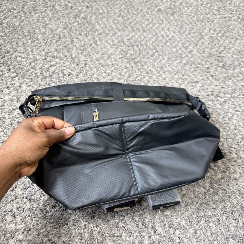 Versace Parfums Rider Black Gold Backpack Shoulder Bag Travel Gym Work Commute - Picture 5 of 5